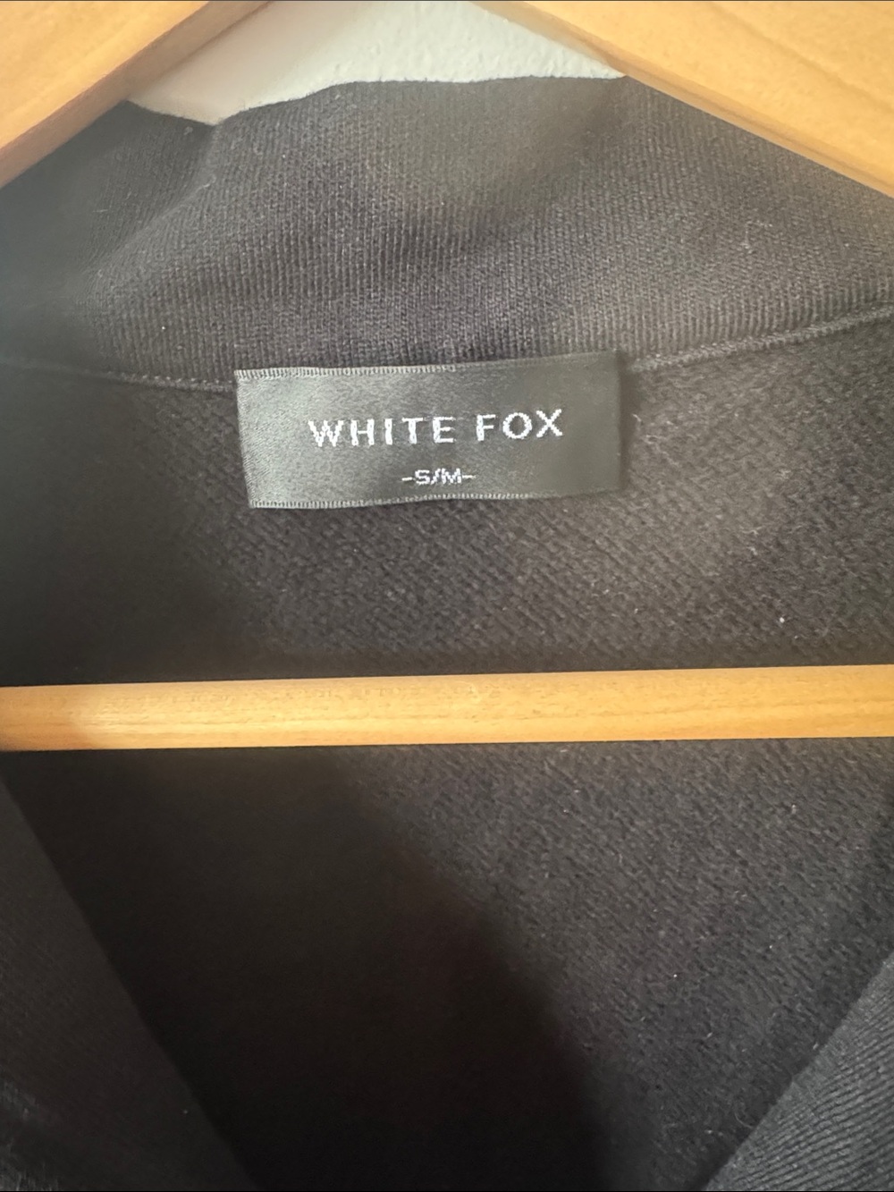 White Fox Boutique Black Half-Zip Sweatshirt - Picture 3 of 5